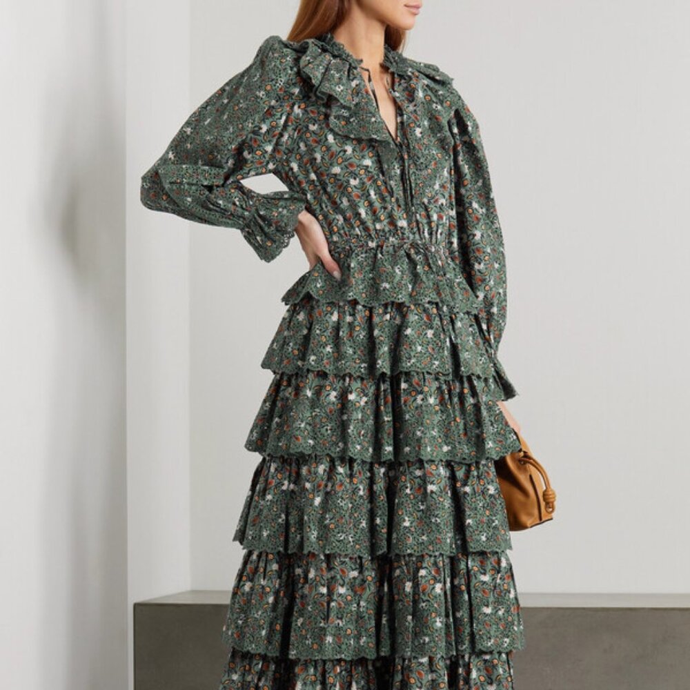 Ulla Johnson Odile ruffle maxi dress WORN ONCE PERFECT CONDITION